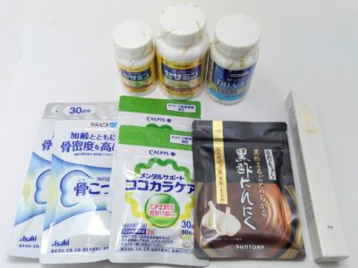 大阪府のお客様よりカルピス、サントリー、スパイン製薬の商品をお売りいただきました。