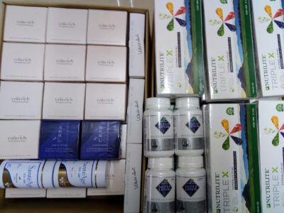 愛知県のお客様よりアムウェイ、キューサイ、ポーラ、ナチュラリープラス、ニナファーム等の商品をお売りいただきました。