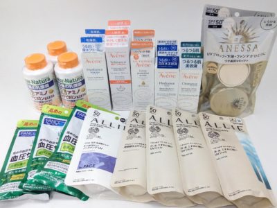 大阪府のお客様よりアサヒ、ファンケル、ピエールファーブルジャポン、カネボウ化粧品、資生堂等の商品をお売りいただきました。